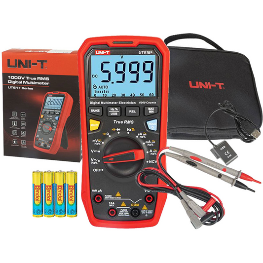 Profesionālais digitālais multimeters UT61B+, LCD, UNI-T