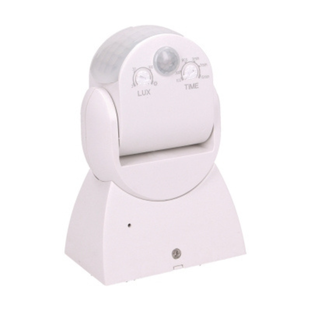 Kustības sensors, virsapmetuma, balts, 180/360 grādi, 12m rādiuss, IP65, 1200W, ALIO PRO MS-360-12BW, VEXEN