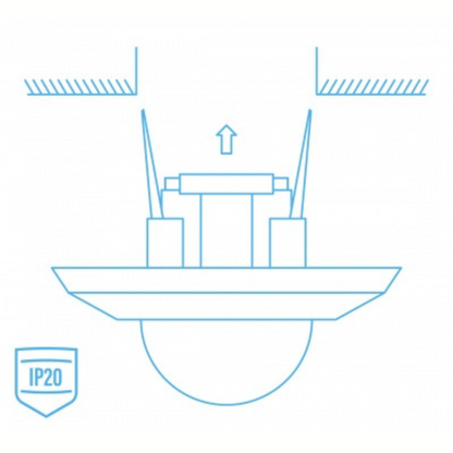 Klātbūtnes sensors balts, virsapmetuma / zemapmetuma, 360 grādi, 20m diametrs, IP44 / IP20, 2000W, ALIO PRO PU-360-20LW, VEXEN