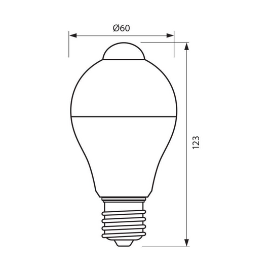 LED spuldze ar kustības sensoru, 11W, E27, 4000K, 15000h, 1000lm, VIVALUX